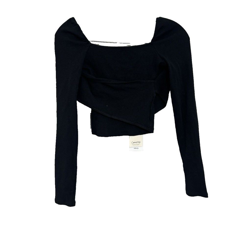 MNG by Mango | Long Sleeve Ribbed Sport Crop Shirt NEW Small